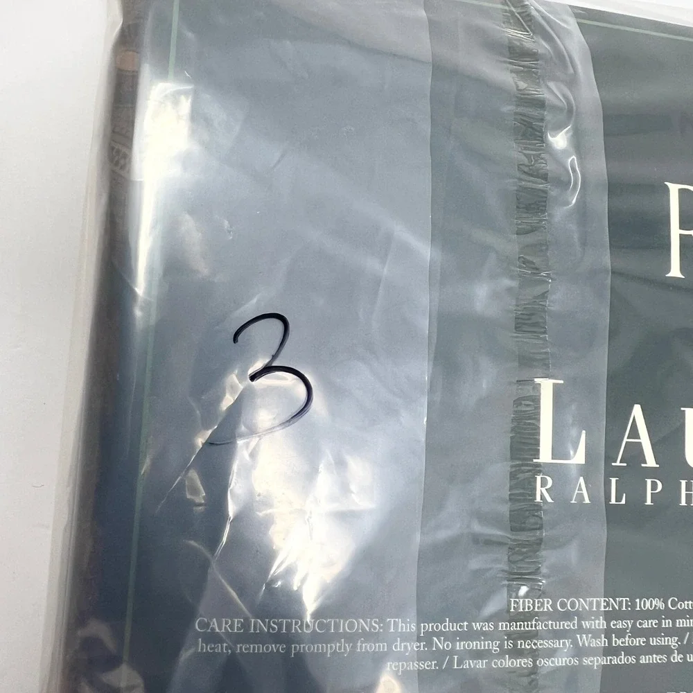 Lauren Ralph Lauren Brianna Paisley Full Flat Sheet Blue Green 100% Cotton NIP‎